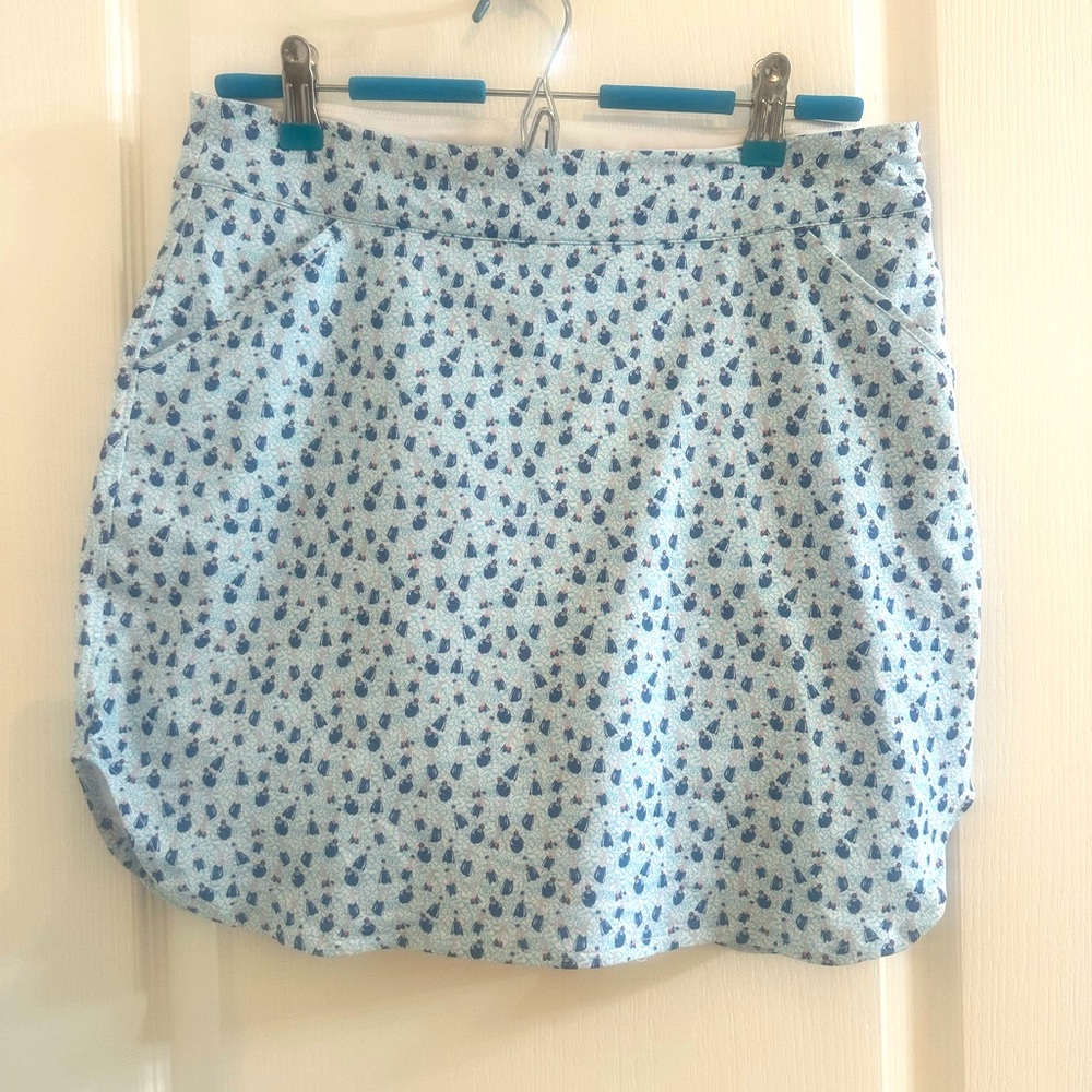 Peter Millar Champs Print Alice Petal Hem Skort - Size Medium